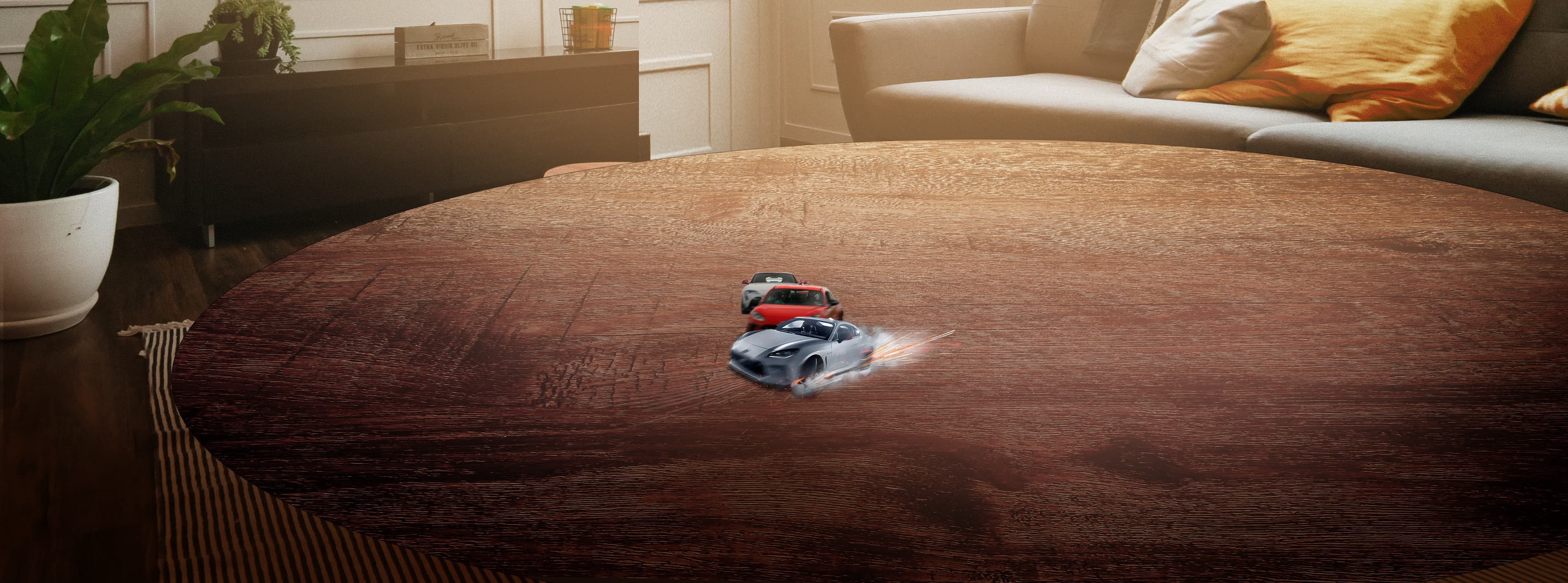 Cars on table 3