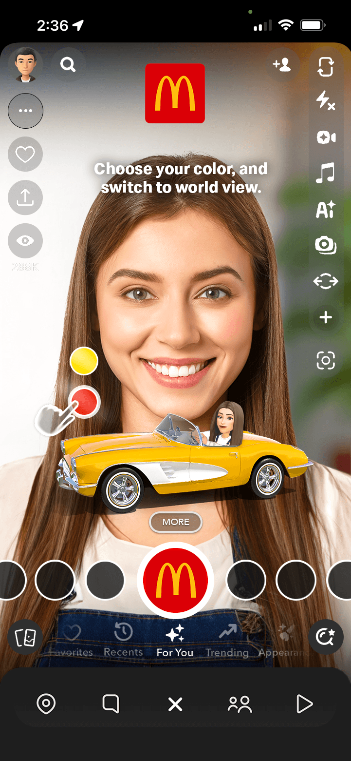 mcd pick yellow car