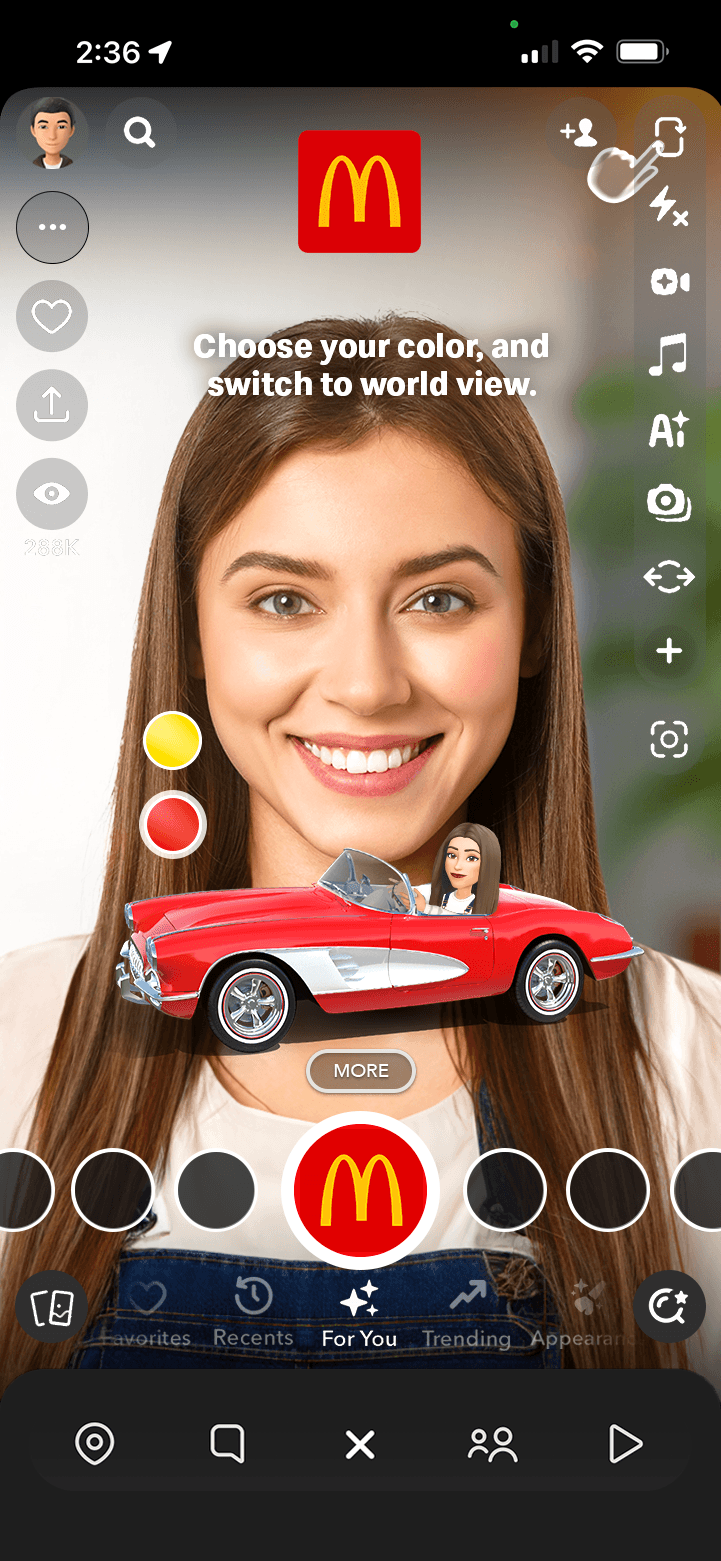 mcd pick red car