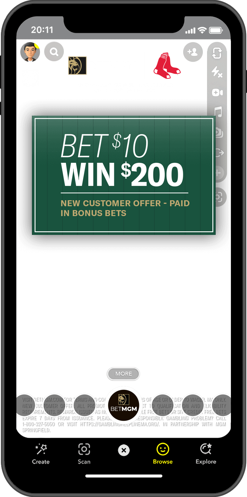 Bet MGM Phone UI with Offer 02