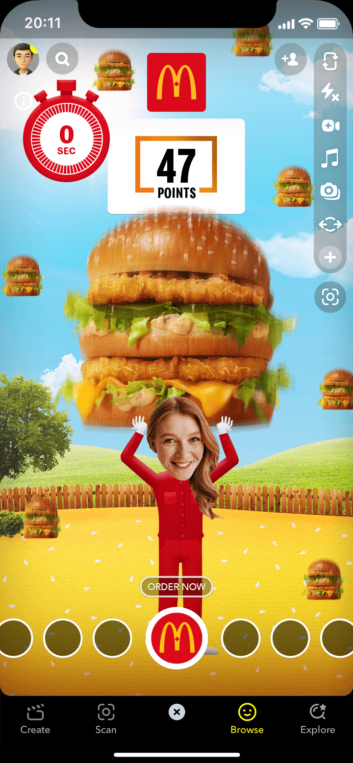 MCD CBM Game holding big burger 5